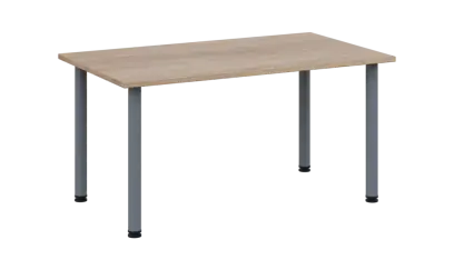 CRTR 140 jídelní stůl, kovová podnož stříbrná, deska 25 mm, 1394x800 mm, dub bardolino